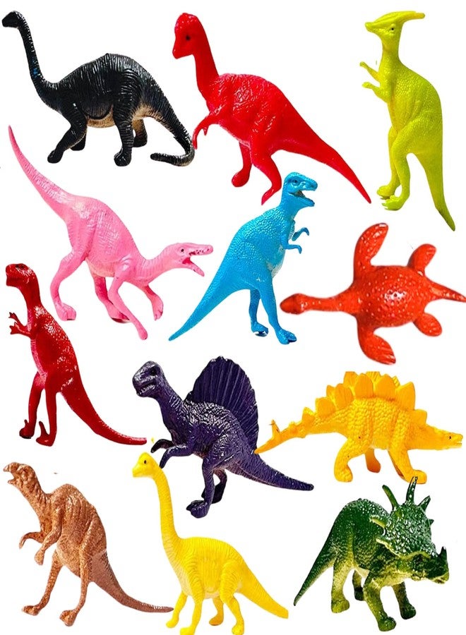Mallexo Realistic Dragon Dinosaur Animals Figures Playset|12PCS Dino Animal Action Figurine for Kids Girls and Boys|Prehistoric Safari Dino Toyset Learning & Education Item Birthday Gift for Children - Image 1